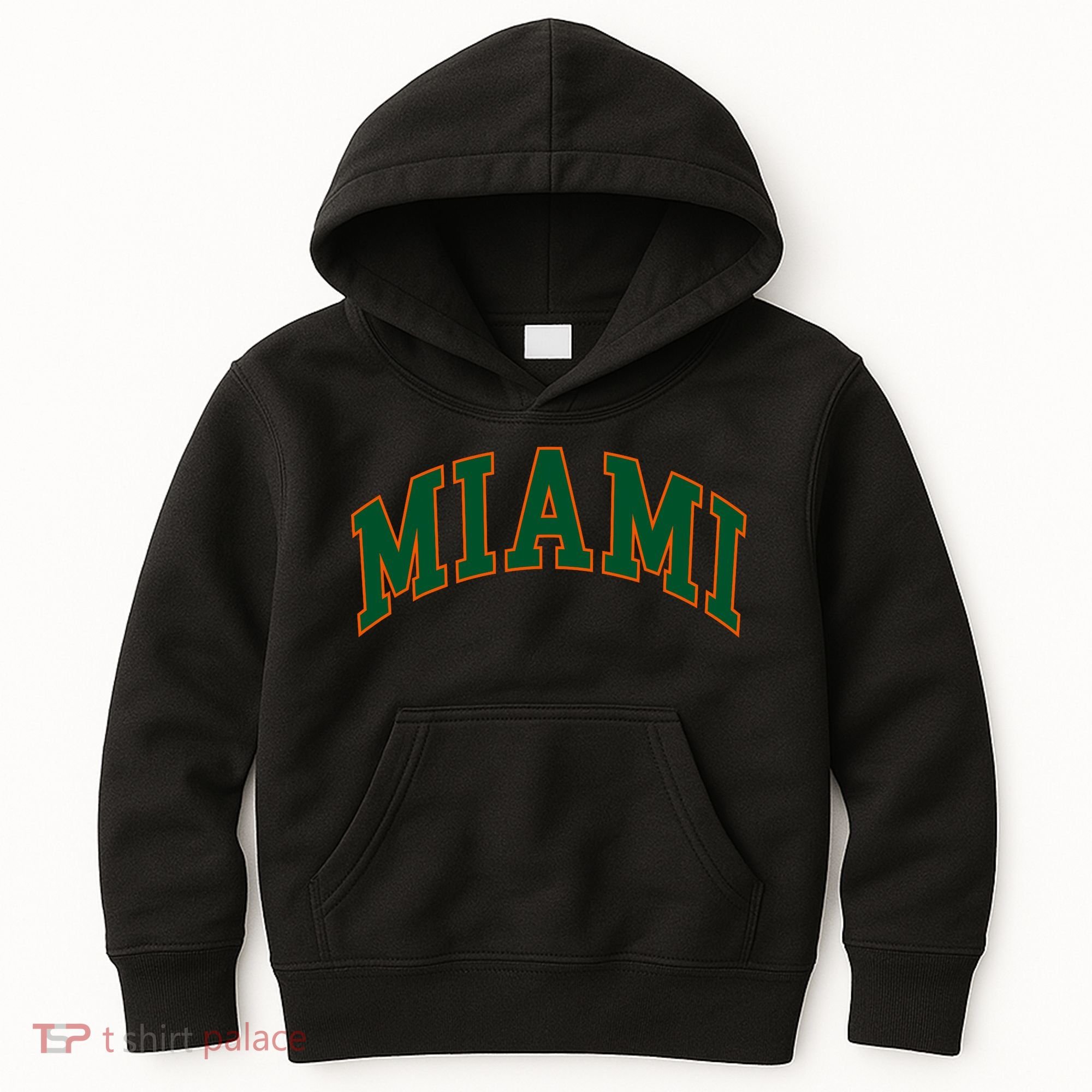 Miami Football Font Kids Hoodie