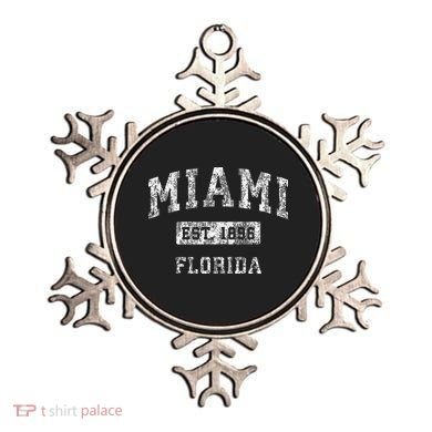 Miami Florida Fl Vintage Established Ornament