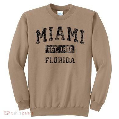 Miami Florida Fl Vintage Established Sweatshirt
