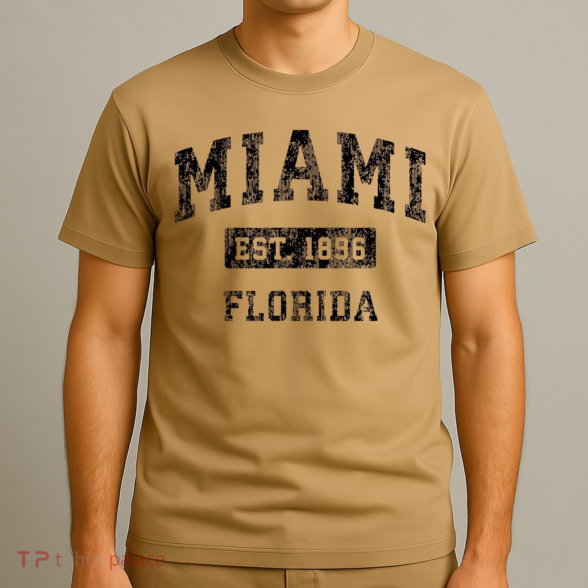 Miami Florida Fl Vintage Established T-Shirt