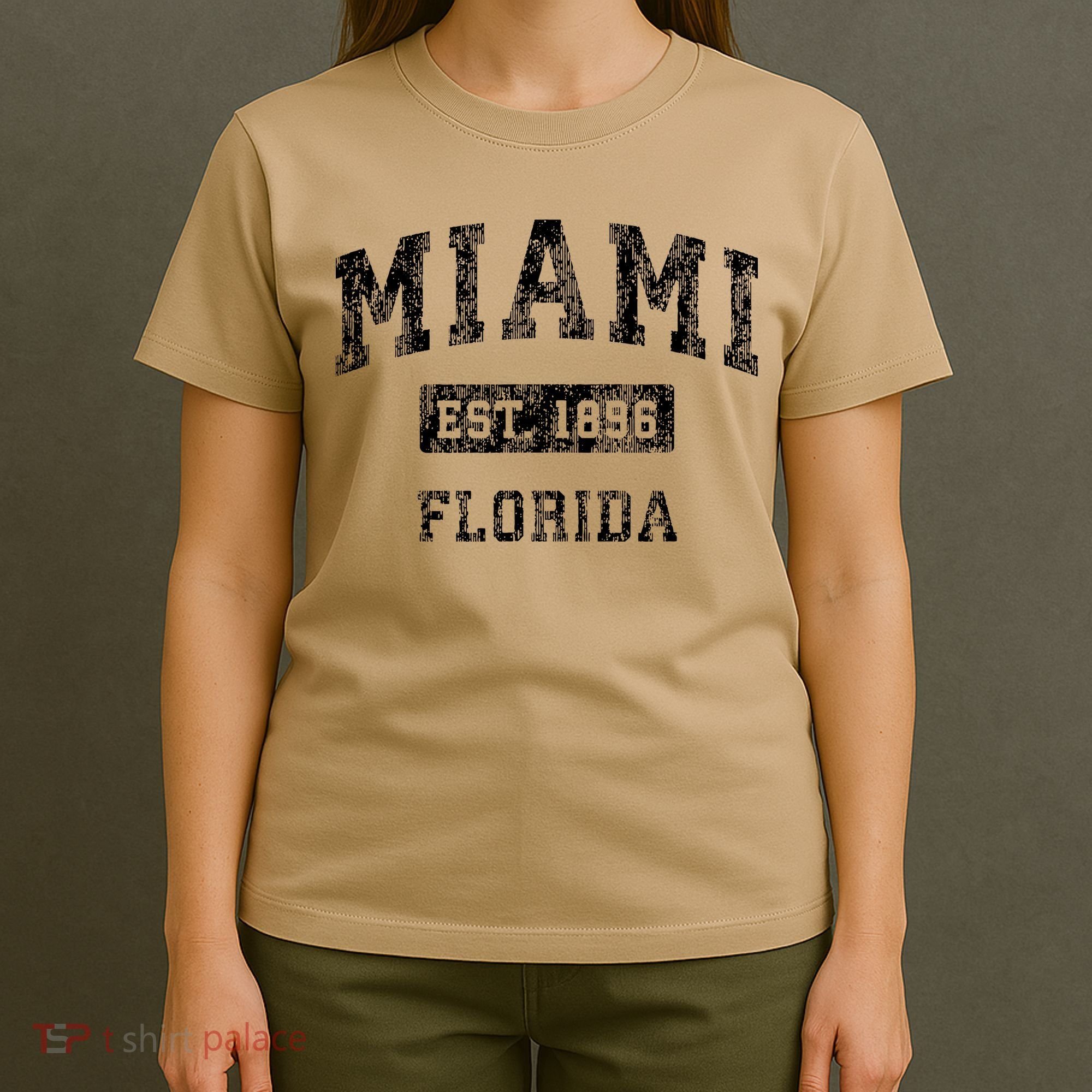 Miami Florida Fl Vintage Established T-Shirt