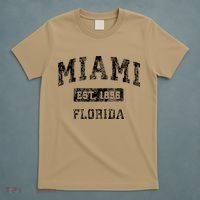 Miami Florida Fl Vintage Established T-Shirt thumb 5