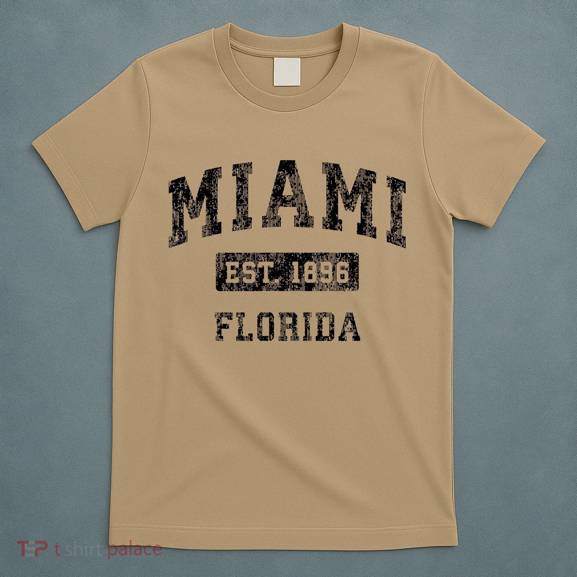 Miami Florida Fl Vintage Established T-Shirt
