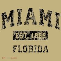 Miami Florida Fl Vintage Established T-Shirt thumb 7