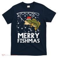 Merry Fishmas Fish Fishing Xmas Christmas Dad T-Shirt thumb 0