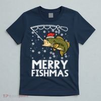 Merry Fishmas Fish Fishing Xmas Christmas Dad T-Shirt thumb 5