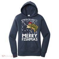 Merry Fishmas Fish Fishing Xmas Christmas Dad Women's Hoodie thumb 0