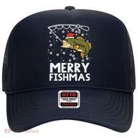 Merry Fishmas Fish Fishing Xmas Christmas Dad Hat thumb 0