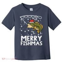 Merry Fishmas Fish Fishing Xmas Christmas Dad Toddler T-Shirt thumb 0