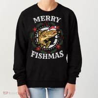 Merry Fishmas For Fisher Or Fishing Lover Gift Women's Sweatshirt thumb 0