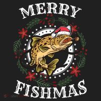 Merry Fishmas For Fisher Or Fishing Lover Gift Women's Sweatshirt thumb 2