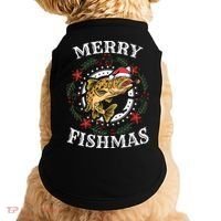 Merry Fishmas For Fisher Or Fishing Lover Gift Doggie Tank thumb 0