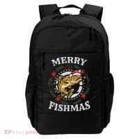 Merry Fishmas For Fisher Or Fishing Lover Gift Backpack thumb 0