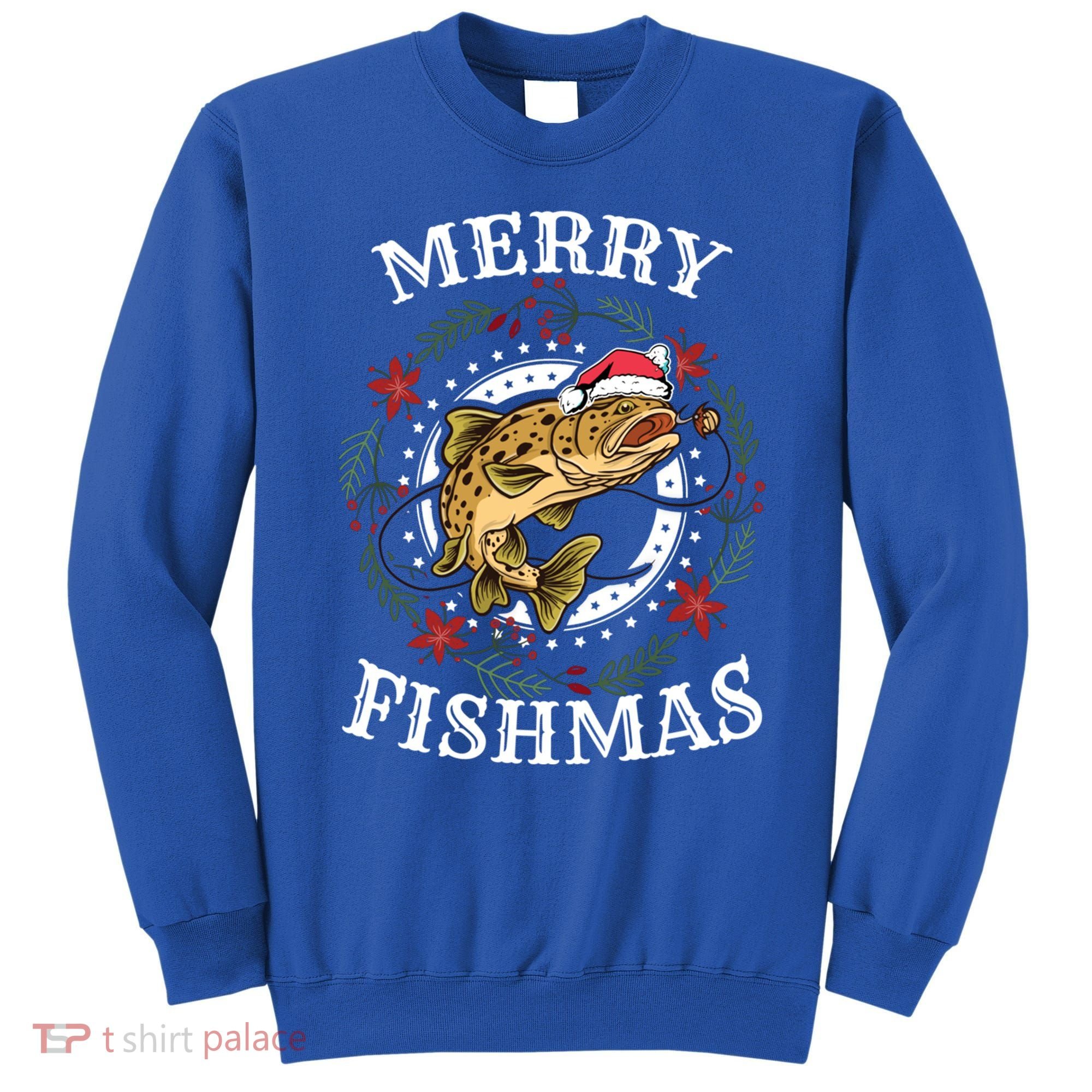 Merry Fishmas For Fisher Or Fishing Lover Gift Sweatshirt