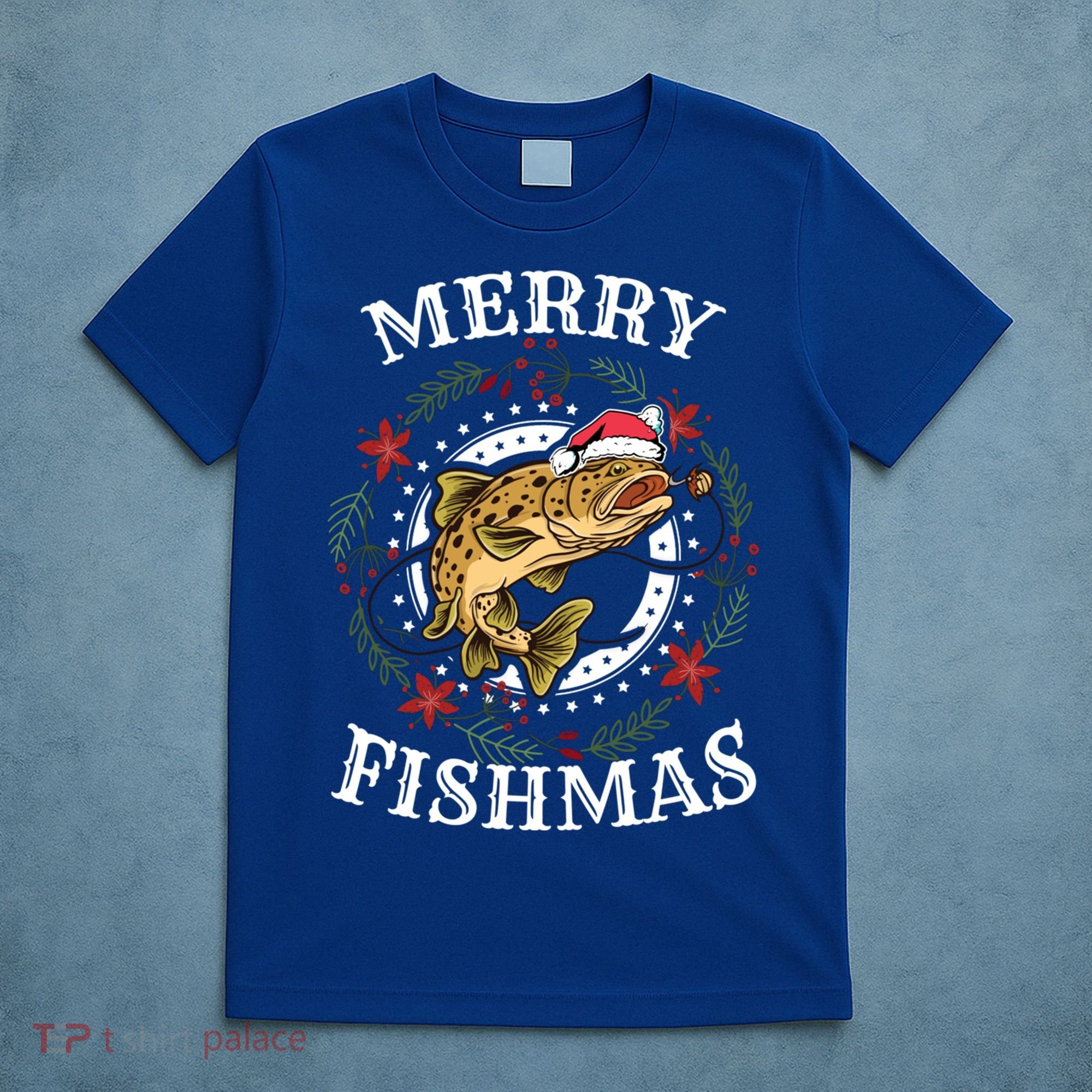 Merry Fishmas For Fisher Or Fishing Lover Gift T-Shirt