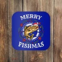 Merry Fishmas For Fisher Or Fishing Lover Gift Coaster thumb 0