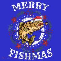 Merry Fishmas For Fisher Or Fishing Lover Gift Mousepad thumb 1
