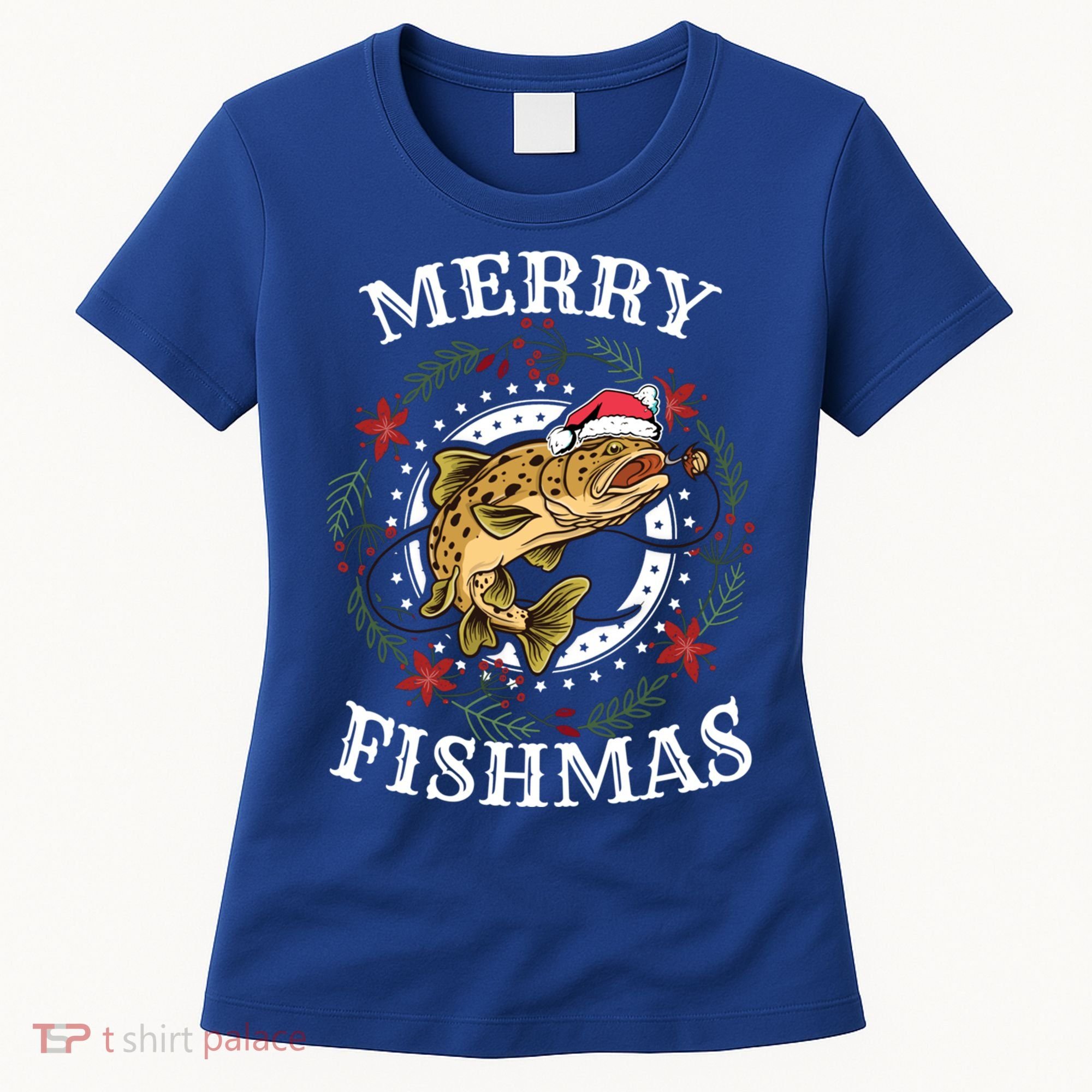 Merry Fishmas For Fisher Or Fishing Lover Gift Women's T-Shirt