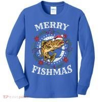 Merry Fishmas For Fisher Or Fishing Lover Gift Kids Long Sleeve Shirt thumb 0