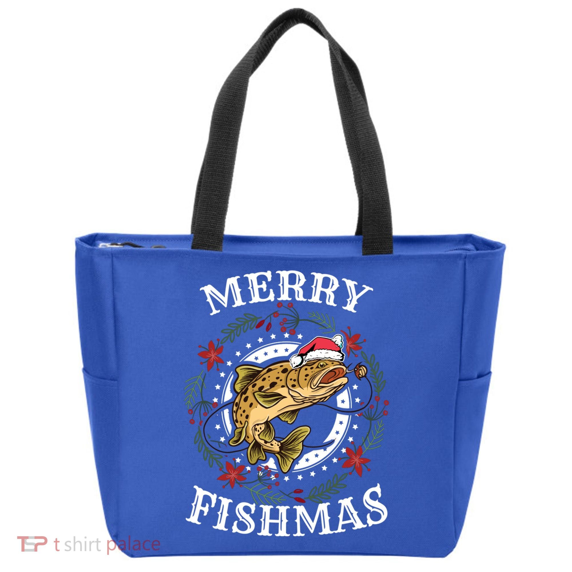 Merry Fishmas For Fisher Or Fishing Lover Gift Tote Bag