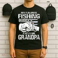 My Favorite Fishing Buddy Calls Me Grandpa T-Shirt thumb 6