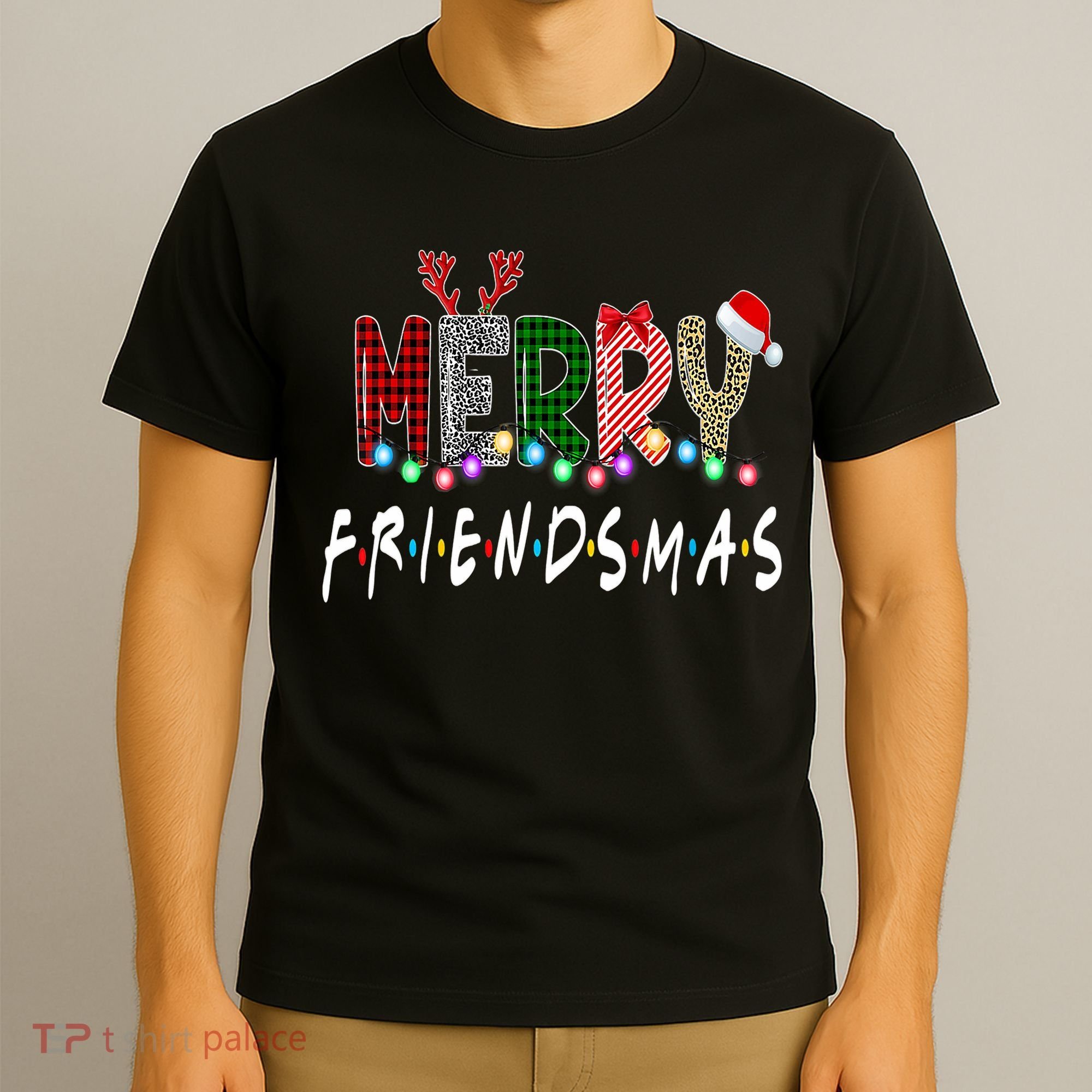 Merry Friendsmas Friends Christmas Matching Xmas Gift T-Shirt