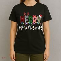 Merry Friendsmas Friends Christmas Matching Xmas Gift T-Shirt thumb 4