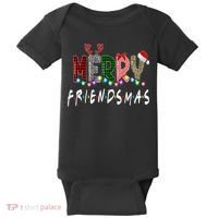 Merry Friendsmas Friends Christmas Matching Xmas Gift Baby Bodysuit thumb 0
