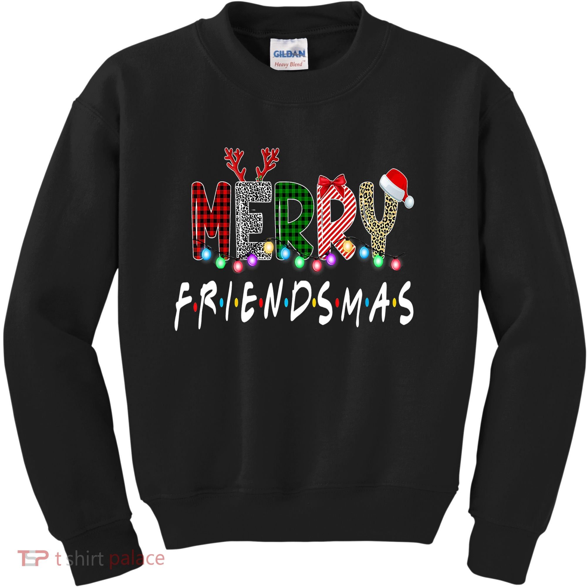 Merry Friendsmas Friends Christmas Matching Xmas Gift Kids Sweatshirt