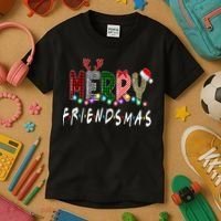 Merry Friendsmas Friends Christmas Matching Xmas Gift Kids T-Shirt thumb 3