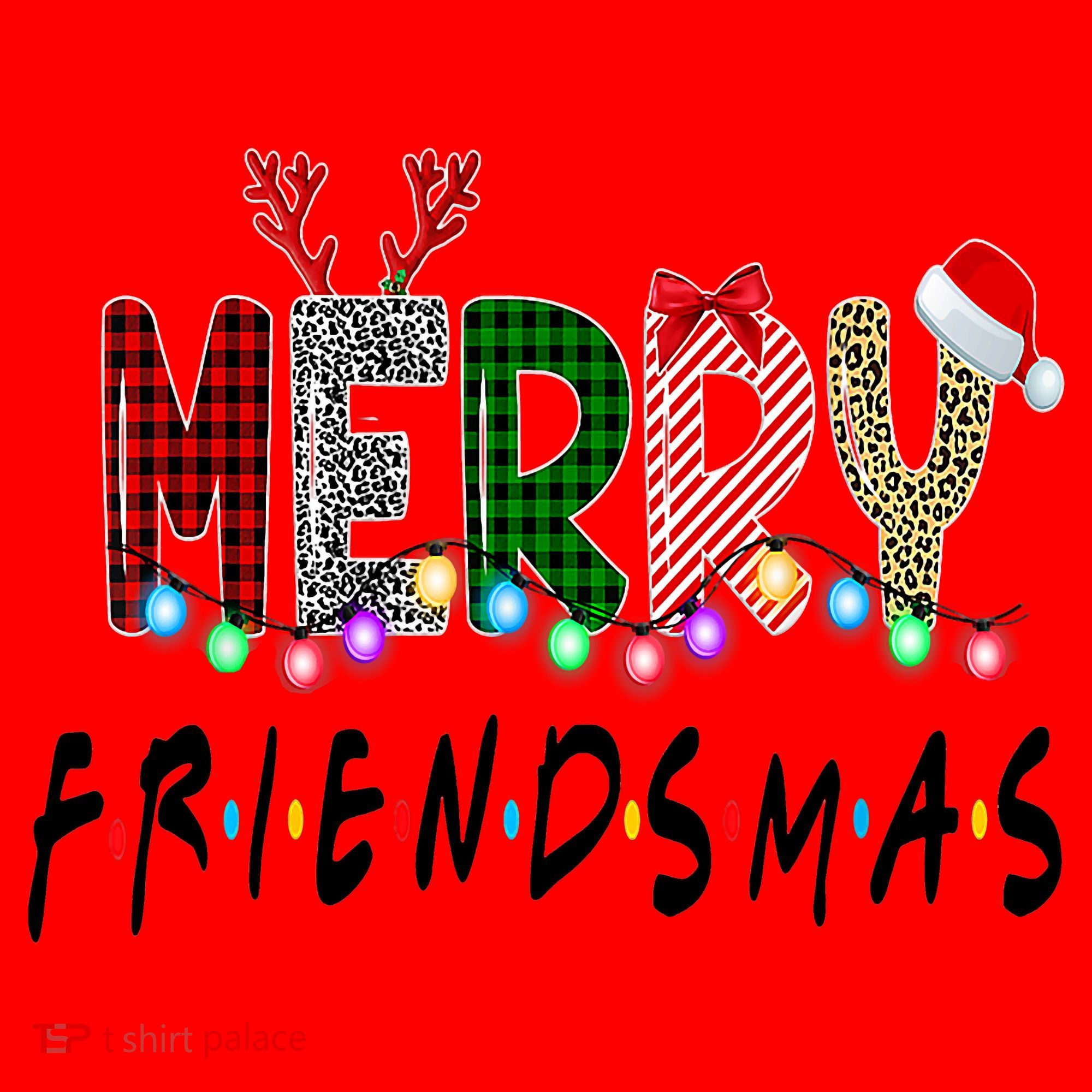 Merry Friendsmas Friends Christmas Matching Xmas Gift Santa Hat