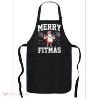 Merry Fitmas Funny Santa Claus Apron thumb 0