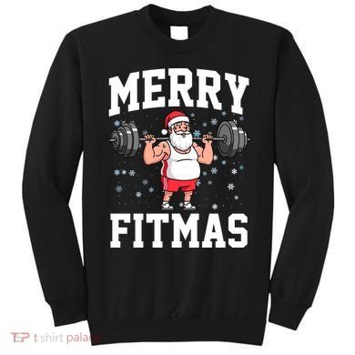 Merry Fitmas Funny Santa Claus Sweatshirt