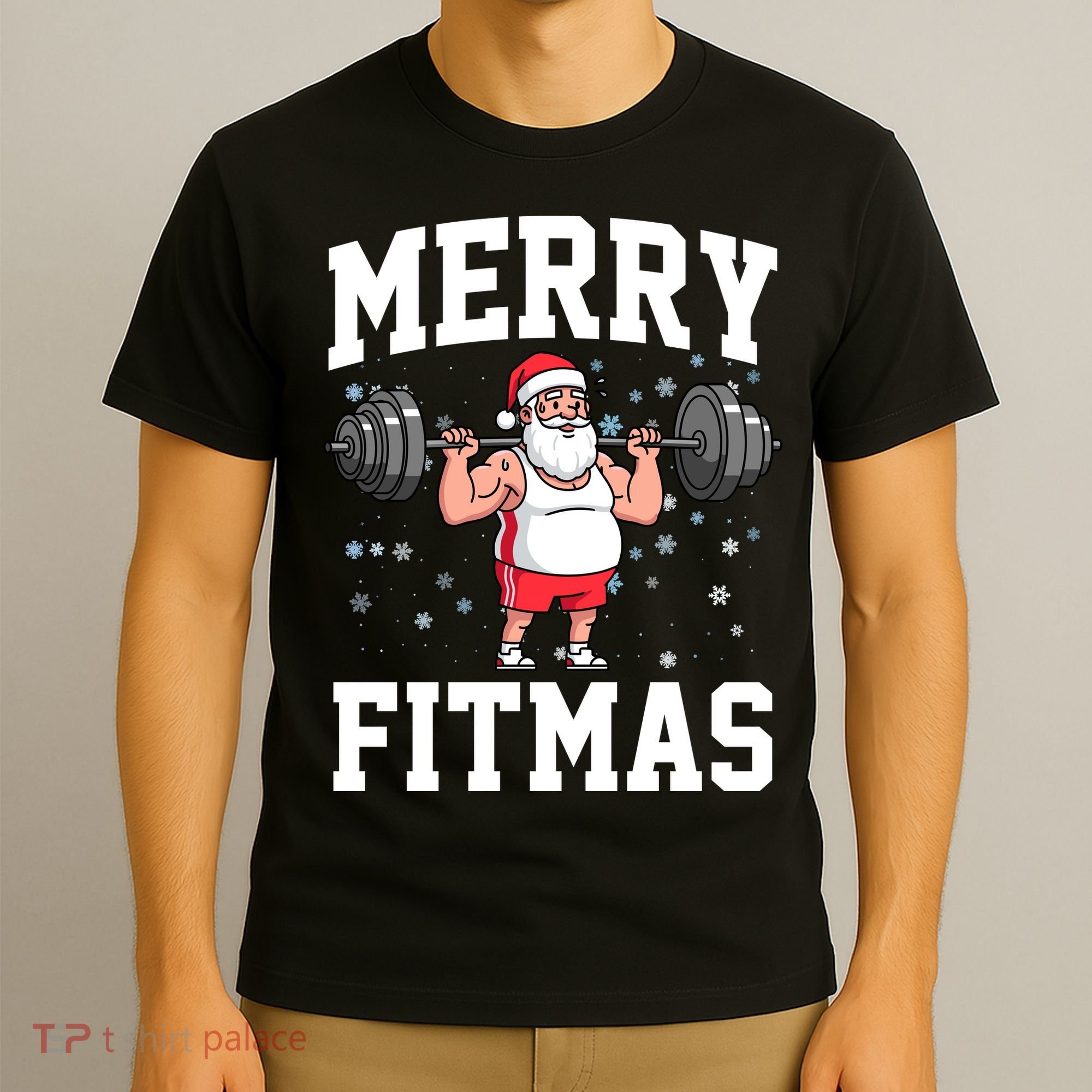 Merry Fitmas Funny Santa Claus T-Shirt