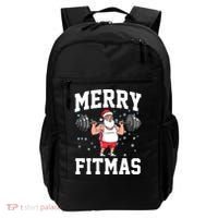 Merry Fitmas Funny Santa Claus Backpack thumb 0