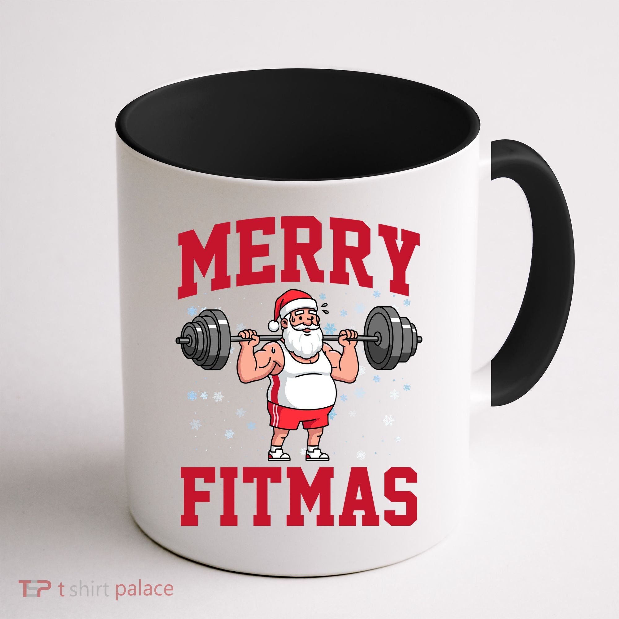 Merry Fitmas Funny Santa Claus Coffee Mug