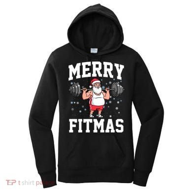 Merry Fitmas Funny Santa Claus Women's Hoodie