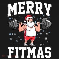 Merry Fitmas Funny Santa Claus Women's Tank Top thumb 5