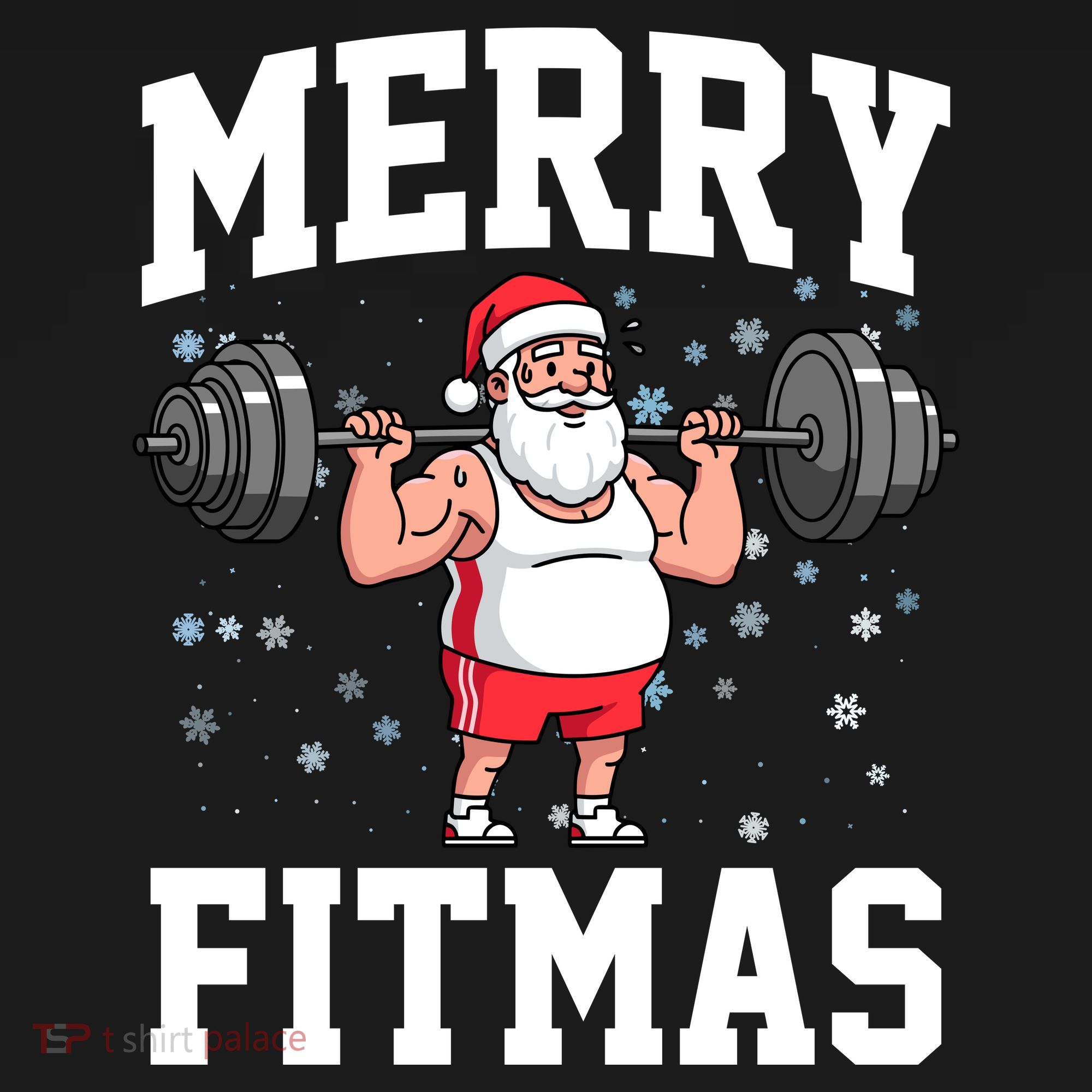 Merry Fitmas Funny Santa Claus Women's Tank Top
