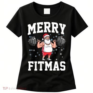 Merry Fitmas Funny Santa Claus Women's T-Shirt