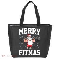 Merry Fitmas Funny Santa Claus Tote Bag thumb 0