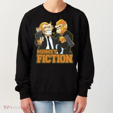 Monkey Fiction Funny Women's Sweatshirt