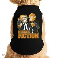 Monkey Fiction Funny Doggie Tank thumb 0