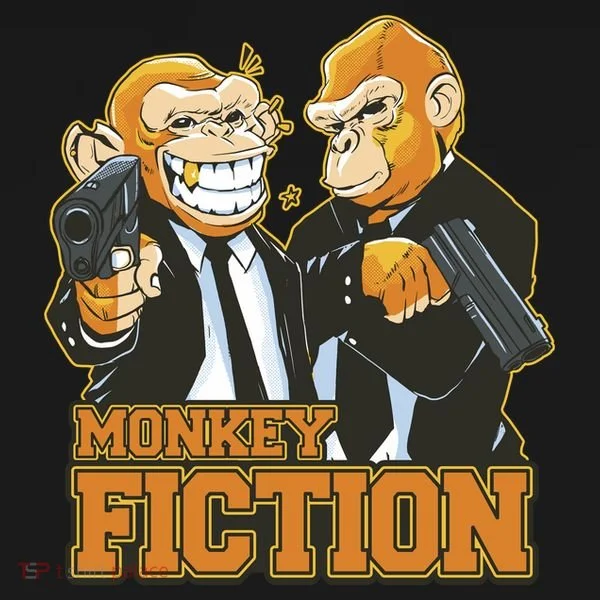Monkey Fiction Funny Doggie Tank