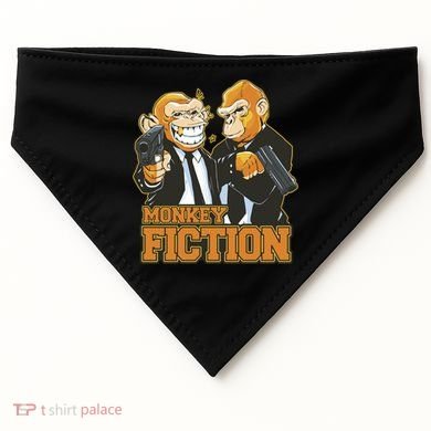 Monkey Fiction Funny USA-Made Doggie Bandana