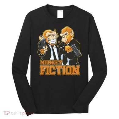 Monkey Fiction Funny Long Sleeve Shirt