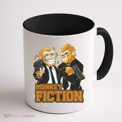 Monkey Fiction Funny Coffee Mug back