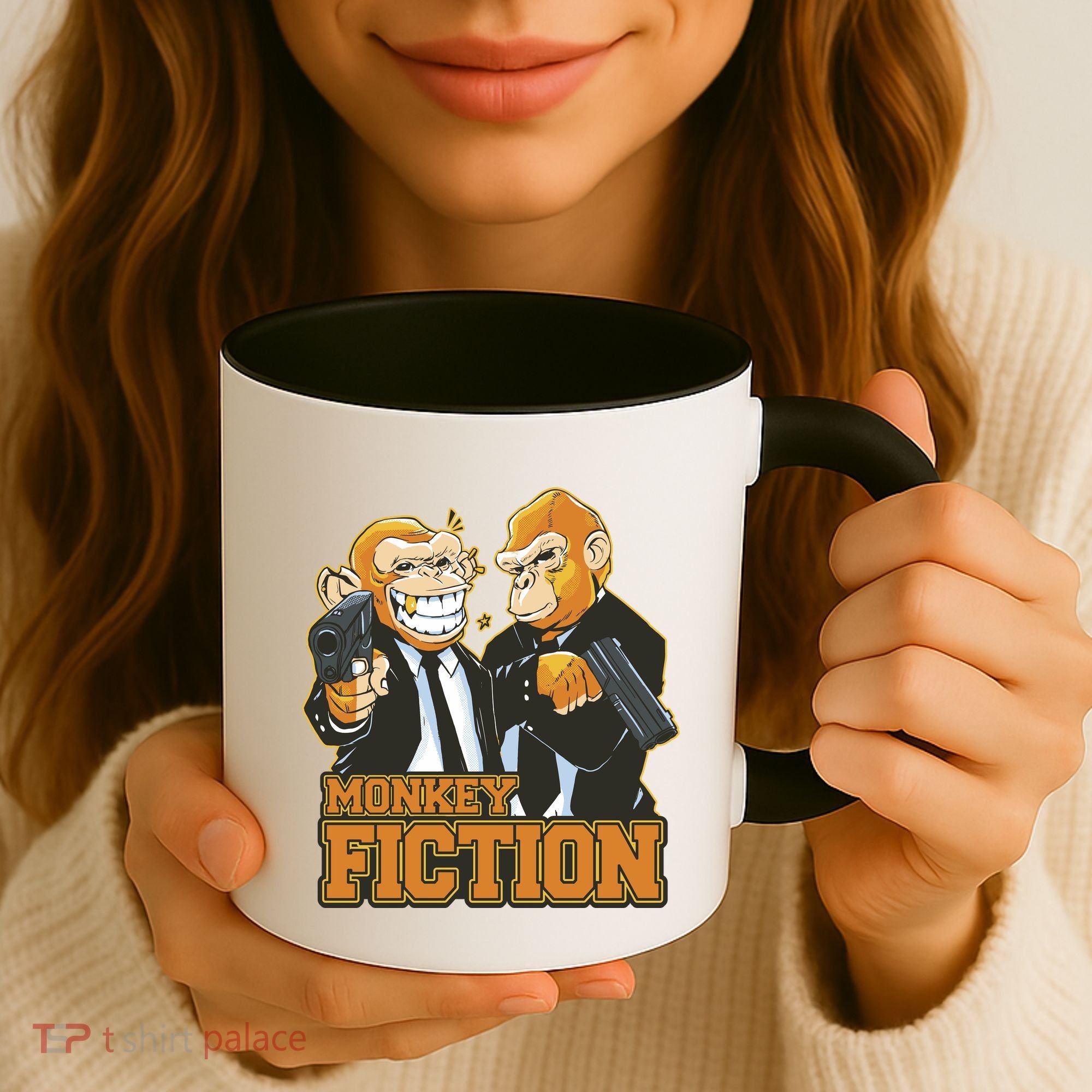 Monkey Fiction Funny Coffee Mug