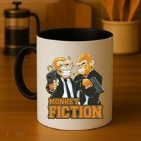 Monkey Fiction Funny Coffee Mug thumb 4
