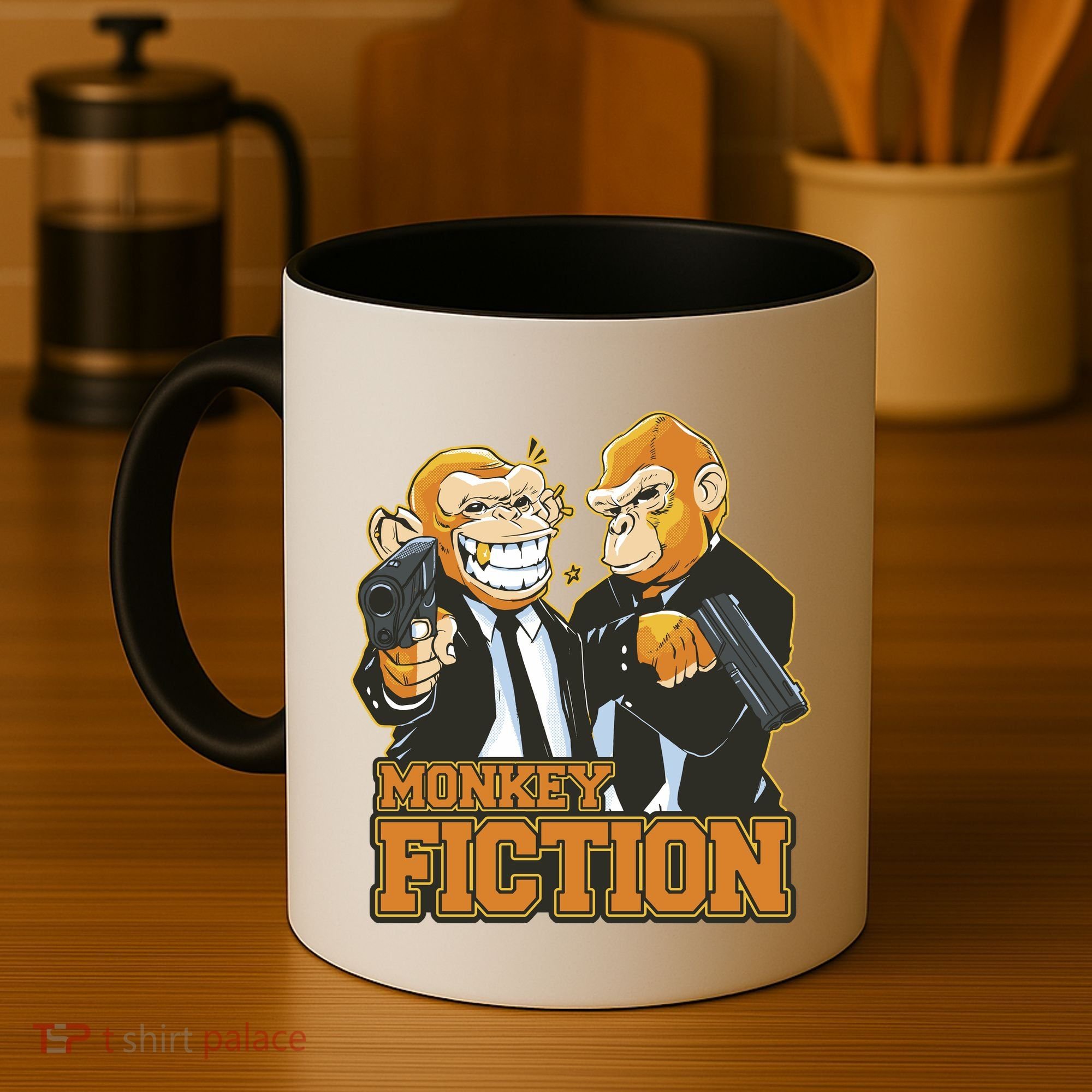 Monkey Fiction Funny Coffee Mug